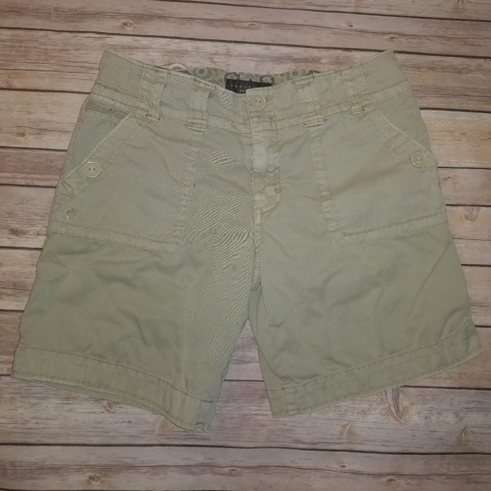 Sanctuary Bermuda Long Tan Khaki Shorts Sz 30